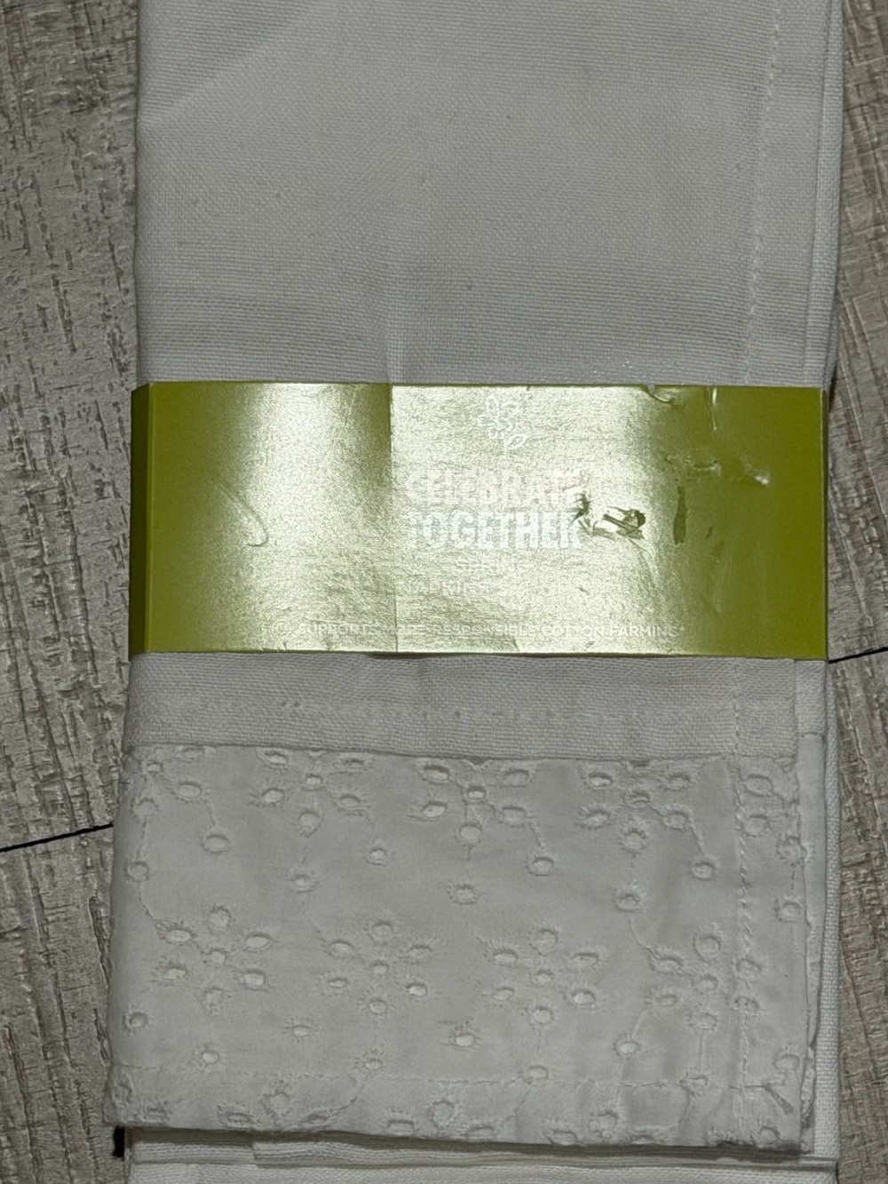 Kohl's White Eyelet Napkins - Set of White Linens